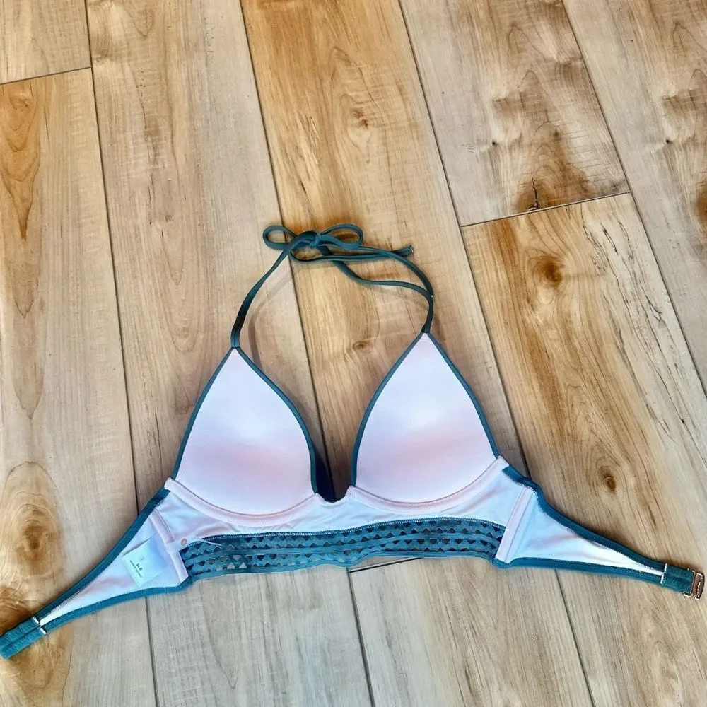 Shade & Shore Bikini Top Padded & Underwire Green 34B